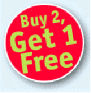 Buy 2 Get 1 Free!
